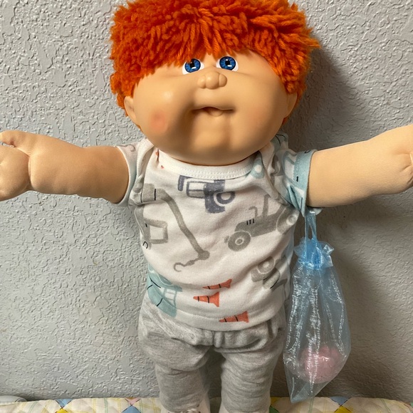RARE Vintage Cabbage Patch Kid Designer Line Boy Red Hair Blue Eyes HM#18 1989 - Picture 4 of 8